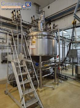 Tanque reator pulmão encamisado misturador Inox Biaso 2000 litros