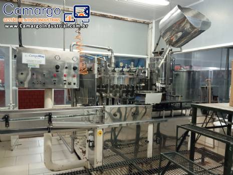 Envasadora rotativa inox para carbonatados bebidas com gás refrigerantes 30 bicos CompoMaq com tampadora Envasadora rotativa inox para carbonatados bebidas com gás refrigerantes 30 bicos CompoMaq com tampadora